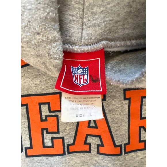 Vintage Chicago Bears Gray Hoodie NFL L  Mens Pullover Sweatshirt Hoodie B4 - Picture 2 of 4